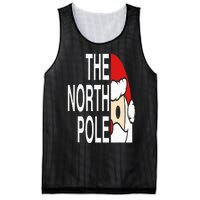 Funny Santa Face Christmas Parody The North Pole Mesh Reversible Basketball Jersey Tank