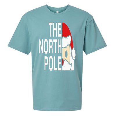 Funny Santa Face Christmas Parody The North Pole Sueded Cloud Jersey T-Shirt