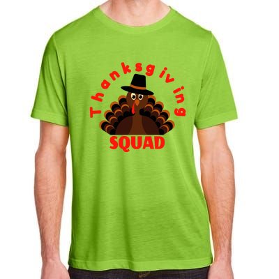 Friendsgiving Squad Funny Happy Thanksgiving Turkey Funny Gift Adult ChromaSoft Performance T-Shirt