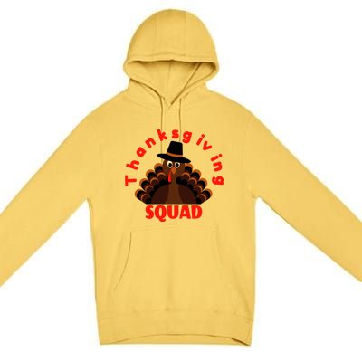 Friendsgiving Squad Funny Happy Thanksgiving Turkey Funny Gift Premium Pullover Hoodie