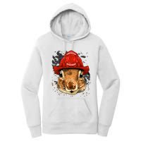 Firefighter Squirrel Fire Department Fireman Squirrel Lover Women's Pullover Hoodie