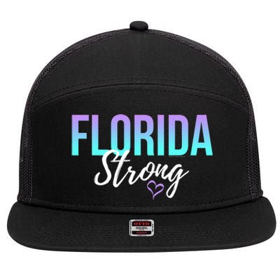 Florida Strong 7 Panel Mesh Trucker Snapback Hat