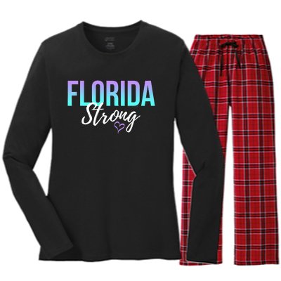 Florida Strong Women's Long Sleeve Flannel Pajama Set 