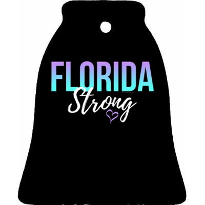 Florida Strong Ceramic Bell Ornament