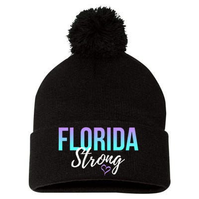 Florida Strong Pom Pom 12in Knit Beanie