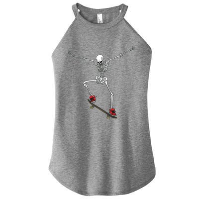 Funny Skateboarding For Women Skateboard Skateboarder Women’s Perfect Tri Rocker Tank