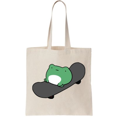 Funny Skateboarding Frog Tote Bag