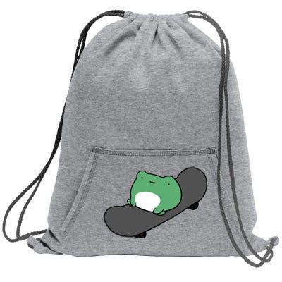 Funny Skateboarding Frog Sweatshirt Cinch Pack Bag