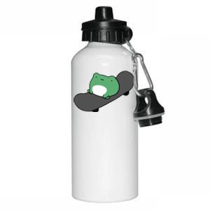 Funny Skateboarding Frog Aluminum Water Bottle 