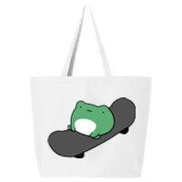 Funny Skateboarding Frog 25L Jumbo Tote