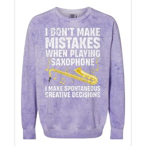 Funny Saxophone For Women Marching Band Player Musician Colorblast Crewneck Sweatshirt