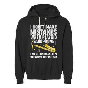 Funny Saxophone For Women Marching Band Player Musician Garment-Dyed Fleece Hoodie