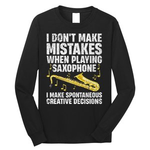 Funny Saxophone For Women Marching Band Player Musician Long Sleeve Shirt