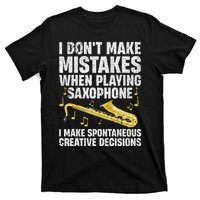 Funny Saxophone For Women Marching Band Player Musician T-Shirt