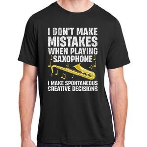 Funny Saxophone For Women Marching Band Player Musician Adult ChromaSoft Performance T-Shirt