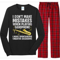 Funny Saxophone For Women Marching Band Player Musician Long Sleeve Pajama Set