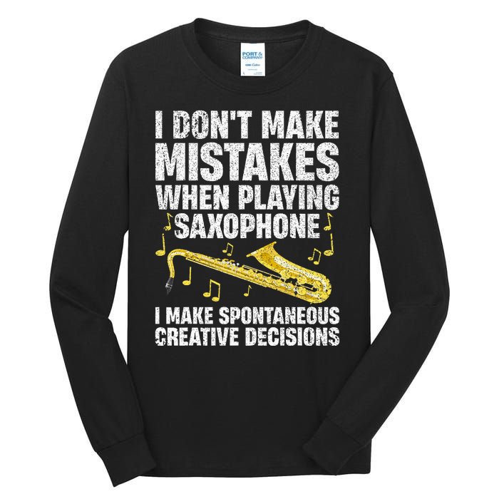 Funny Saxophone For Women Marching Band Player Musician Tall Long Sleeve T-Shirt