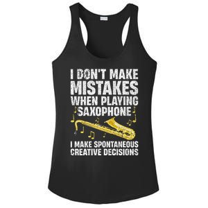 Funny Saxophone For Women Marching Band Player Musician Ladies PosiCharge Competitor Racerback Tank