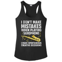 Funny Saxophone For Women Marching Band Player Musician Ladies PosiCharge Competitor Racerback Tank