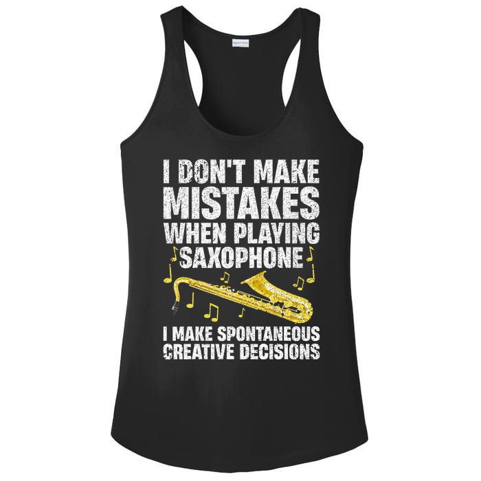 Funny Saxophone For Women Marching Band Player Musician Ladies PosiCharge Competitor Racerback Tank