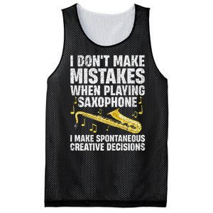 Funny Saxophone For Women Marching Band Player Musician Mesh Reversible Basketball Jersey Tank