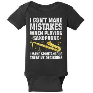 Funny Saxophone For Women Marching Band Player Musician Baby Bodysuit