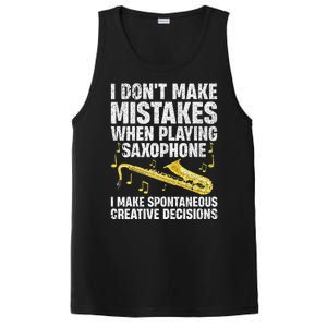 Funny Saxophone For Women Marching Band Player Musician PosiCharge Competitor Tank