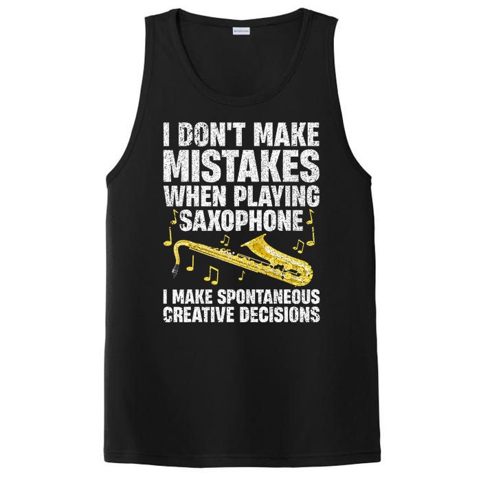 Funny Saxophone For Women Marching Band Player Musician PosiCharge Competitor Tank