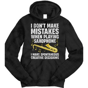 Funny Saxophone For Women Marching Band Player Musician Tie Dye Hoodie