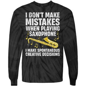 Funny Saxophone For Women Marching Band Player Musician Tie-Dye Long Sleeve Shirt