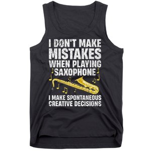 Funny Saxophone For Women Marching Band Player Musician Tank Top