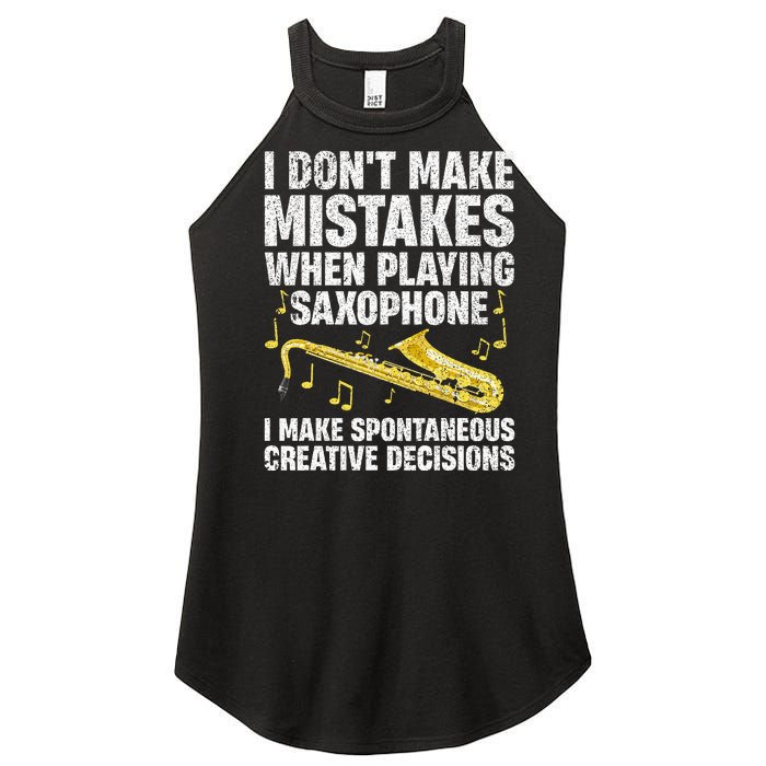 Funny Saxophone For Women Marching Band Player Musician Women's Perfect Tri Rocker Tank