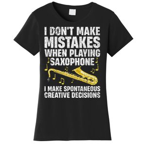 Funny Saxophone For Women Marching Band Player Musician Women's T-Shirt