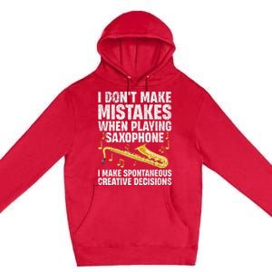 Funny Saxophone For Women Marching Band Player Musician Premium Pullover Hoodie