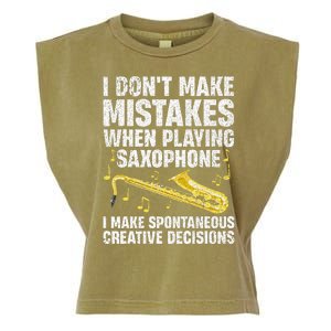 Funny Saxophone For Women Marching Band Player Musician Garment-Dyed Women's Muscle Tee