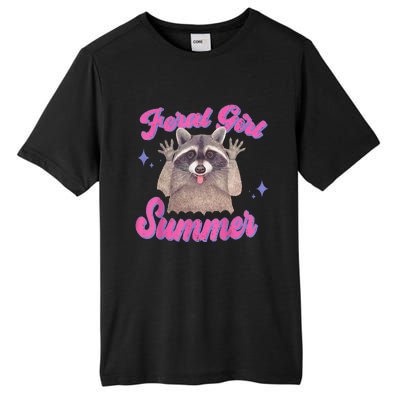 Feral Summer Funny Raccoon Tall Fusion ChromaSoft Performance T-Shirt