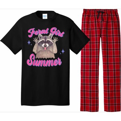 Feral Summer Funny Raccoon Pajama Set