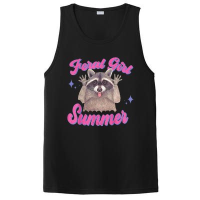 Feral Summer Funny Raccoon PosiCharge Competitor Tank