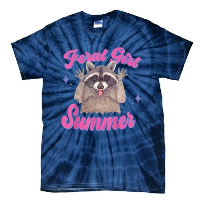 Feral Summer Funny Raccoon Tie-Dye T-Shirt