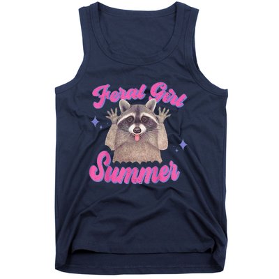 Feral Summer Funny Raccoon Tank Top