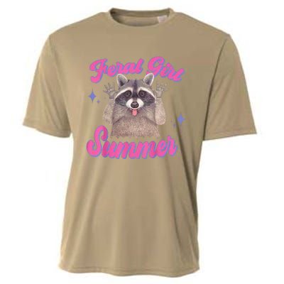 Feral Summer Funny Raccoon Cooling Performance Crew T-Shirt