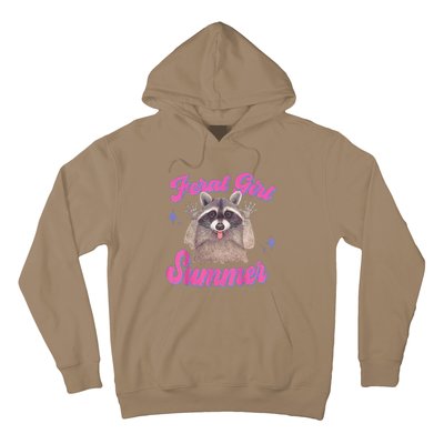 Feral Summer Funny Raccoon Hoodie