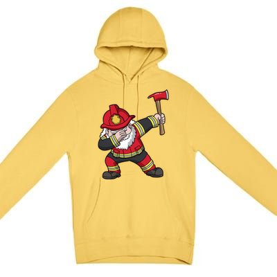 Fire Santa Firefighter Dabbing Dance Cool Gift Premium Pullover Hoodie