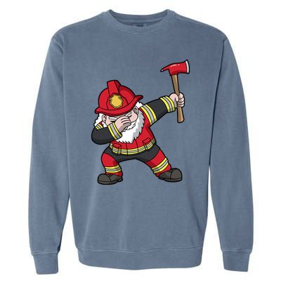 Fire Santa Firefighter Dabbing Dance Cool Gift Garment-Dyed Sweatshirt