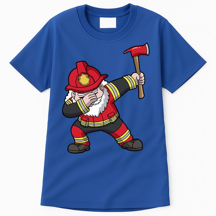 Fire Santa Firefighter Dabbing Dance Cool Gift Tall T-Shirt