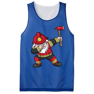 Fire Santa Firefighter Dabbing Dance Cool Gift Mesh Reversible Basketball Jersey Tank