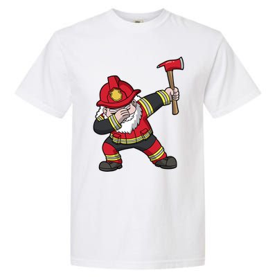 Fire Santa Firefighter Dabbing Dance Cool Gift Garment-Dyed Heavyweight T-Shirt