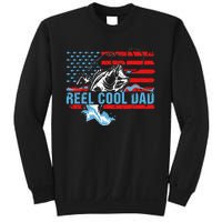 Fishing Stuff For Fathers Day Reel Cool Dad American Flag Sweatshirt