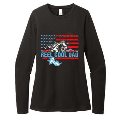 Fishing Stuff For Fathers Day Reel Cool Dad American Flag Womens CVC Long Sleeve Shirt