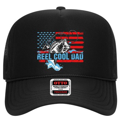 Fishing Stuff For Fathers Day Reel Cool Dad American Flag Trucker Hat